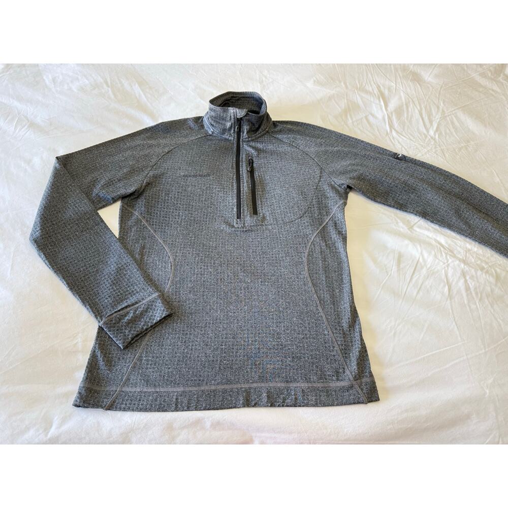 Mammut | Men’s Medium | Lightweight Gray Aenergy Textured Mid Layer 1/4 Zip